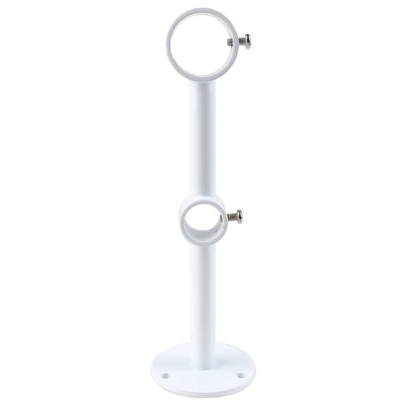 Urbanest Double Curtain Rod Bracket – Non-Adjustable Wall&Ceiling Mount Drapery Hardware for 1" and 5/8" Curtain Rods, Heavy-Duty Metal, Glossy White