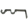 thumbnail image 1 of Urbanest Double Curtain Rod Bracket 3/4"-5/8", Brushed Steel, Set of 2, 1 of 2