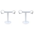 thumbnail image 1 of Urbanest Double Curtain Rod Bracket – Non-Adjustable Ceiling Mount Drapery Hardware for 1" and 3/4" Curtain Rods, Heavy-Duty Metal, Glossy White, 1 of 1