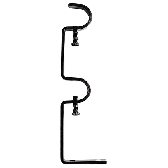 Urbanest Double Curtain Rod Bracket – Non-Adjustable Wall Mount Drapery Hardware for 1/2" and 5/8" Curtain Rods, Heavy-Duty Metal, Bronze