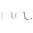 thumbnail image 1 of Urbanest Double Curtain Rod Bracket – Non-Adjustable Wall Mount Drapery Hardware for 1" and 5/8" Curtain Rods, Heavy-Duty Metal, Glossy White, 1 of 2