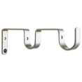 thumbnail image 1 of Urbanest Double Curtain Rod Bracket – Non-Adjustable Wall Mount Drapery Hardware for 3/4" and 1" Curtain Rods, Heavy-Duty Metal, Pewter, 1 of 1