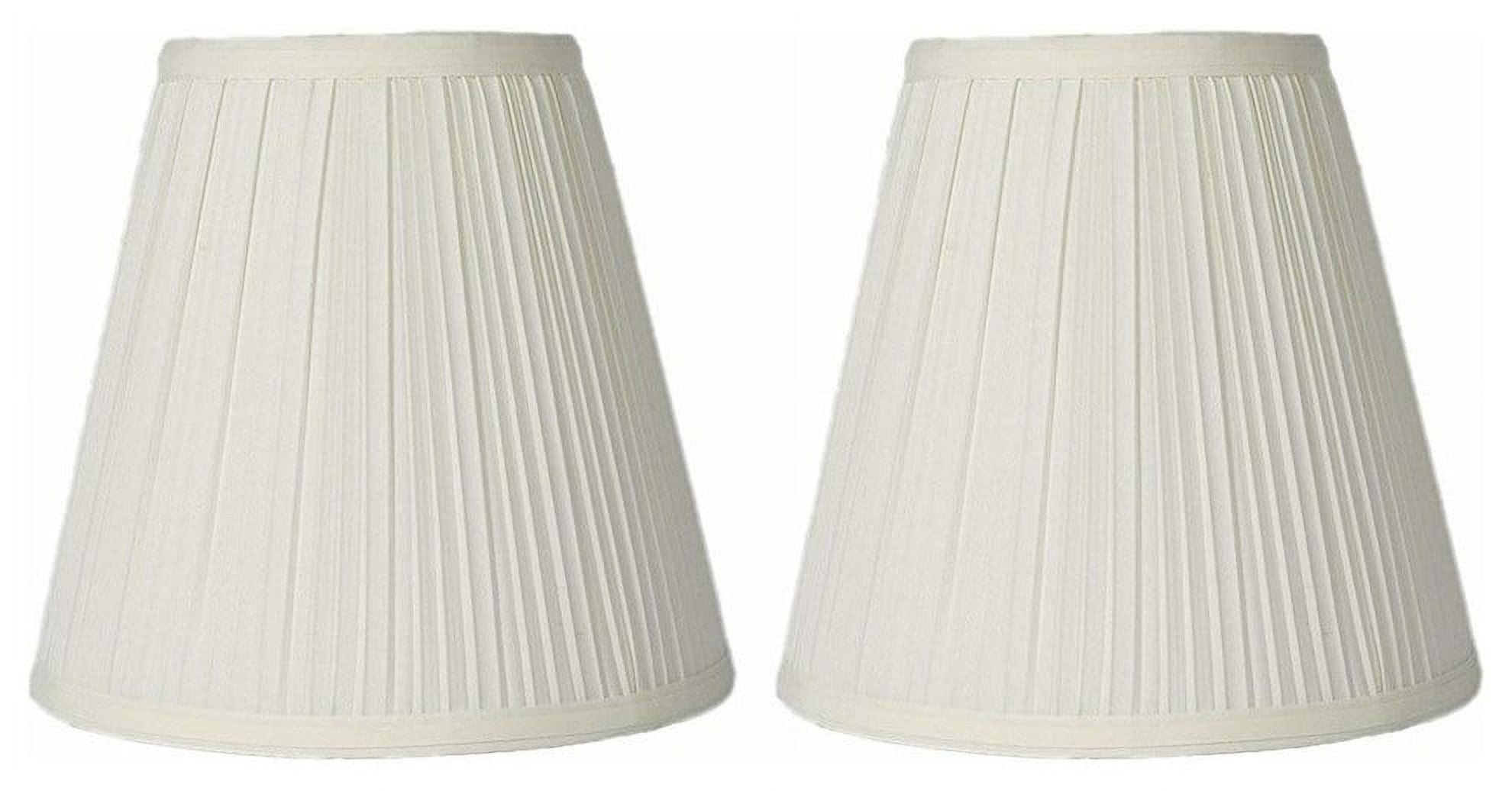 Urbanest Eggshell Mushroom Pleated Lamp Shades, Set of 2, 5x9x8.5"