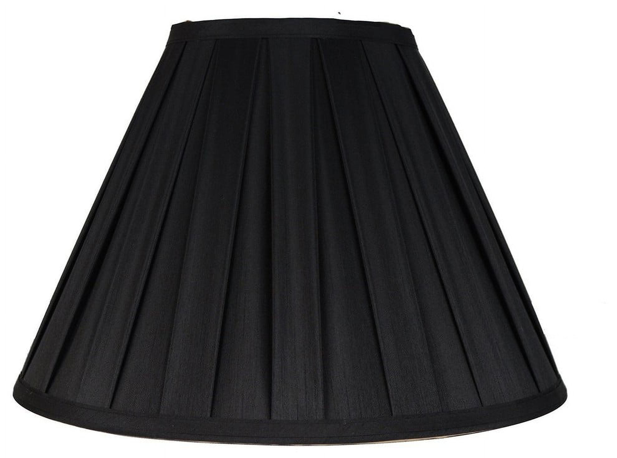 Urbanest Empire Box Pleat Lamp Shade, 8x16x11", Black