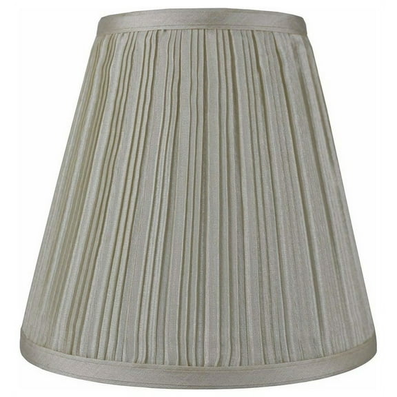 Urbanest Empire Lamp Shade 5x9x8.5", Cream Pleated Faux Silk
