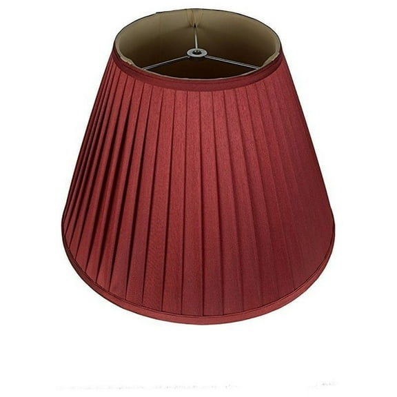 Urbanest Empire Side Pleat Lamp Shade, 6x14x9", Burgundy