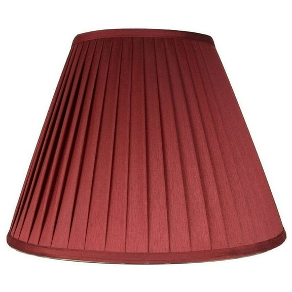 Urbanest Empire Side Pleat Lamp Shade, 8x16x11", Burgundy
