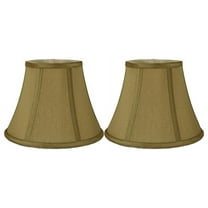 Urbanest Faux Silk Bell Lamp Shade, 5x9x7", Gold, Set of 2