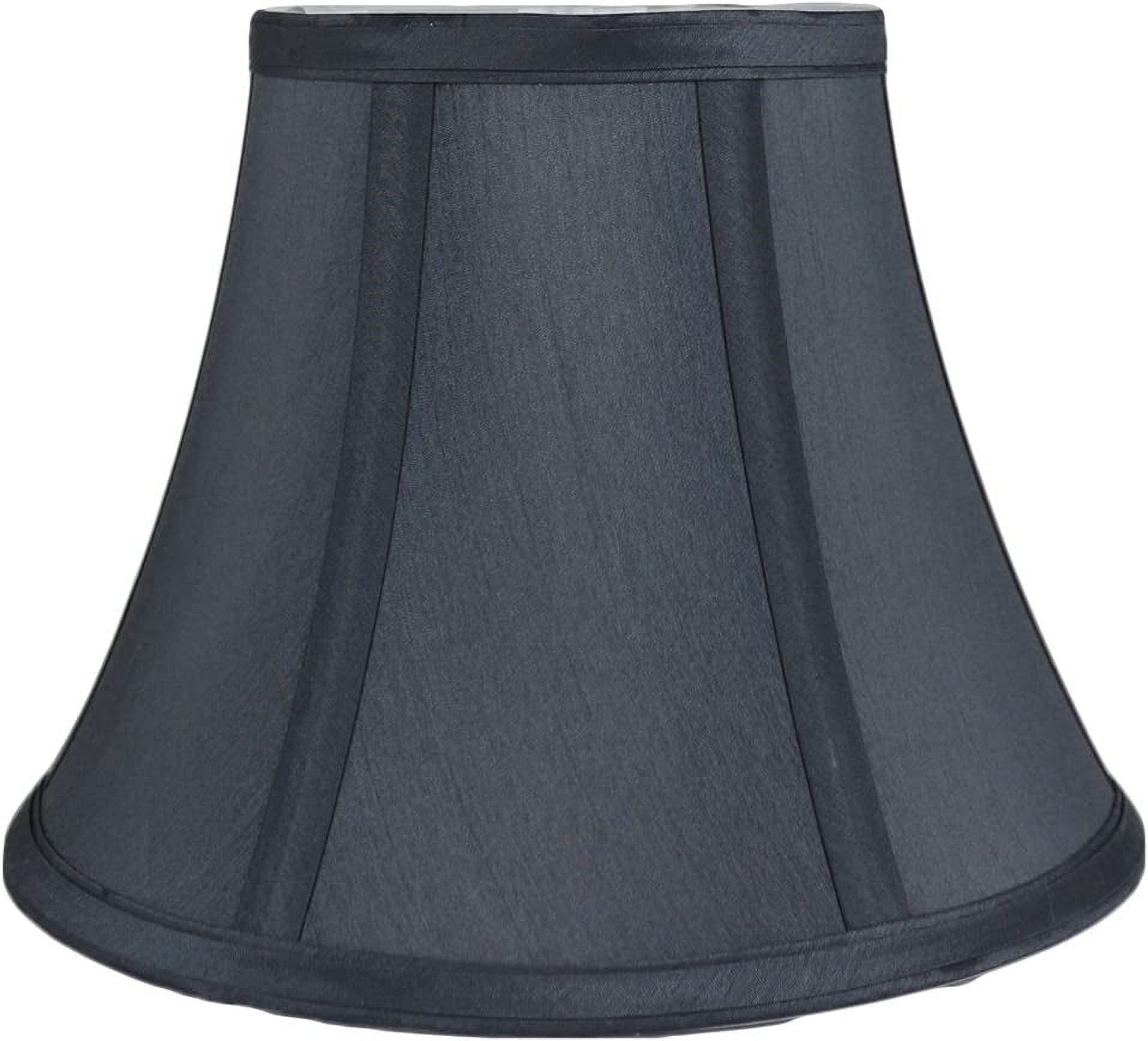 Urbanest Softback Faux Silk Bell Lamp Shade – 5" Top x 9" Bottom x 7" Slant Height – Gray Lamp Shade – Classic Softback Lampshade for Table Lamp, Wall Lamp & Accent Lighting - 1 Piece