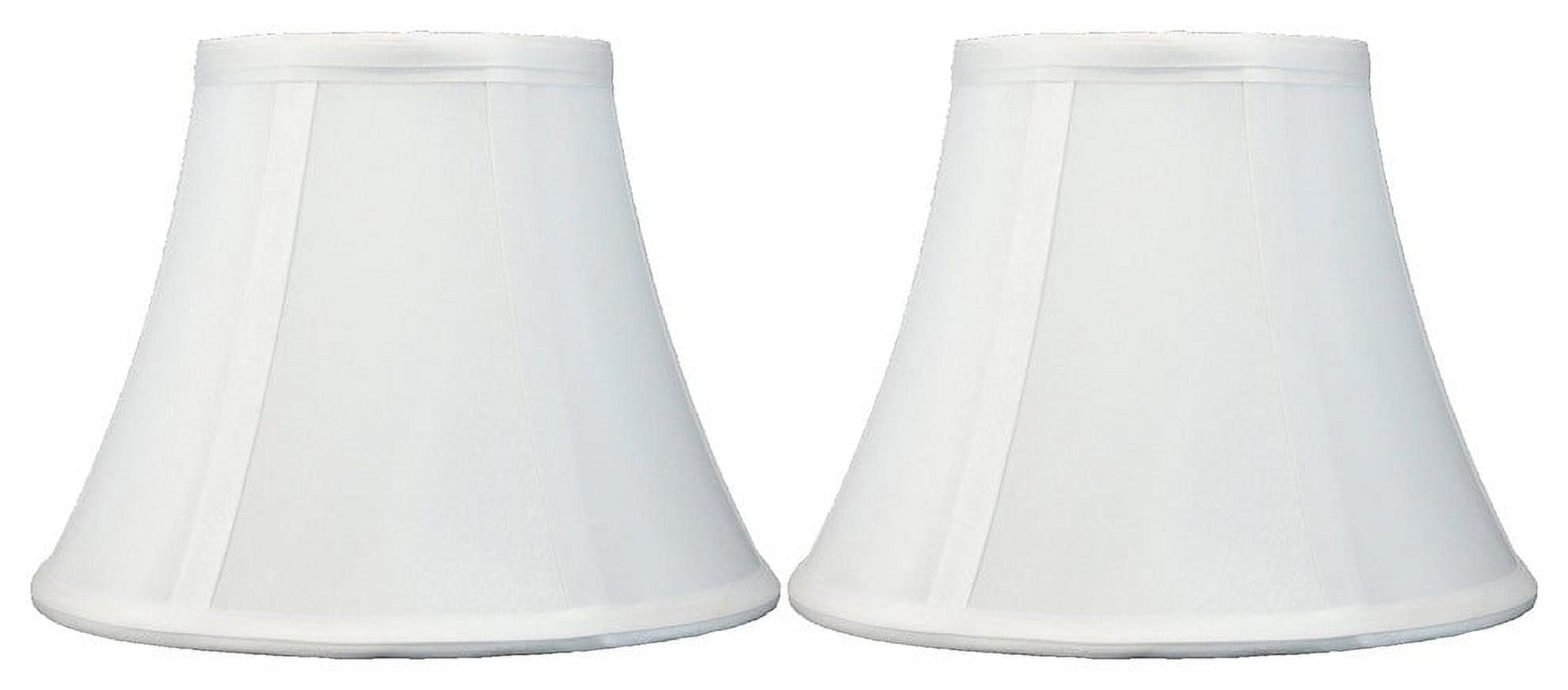 Urbanest Faux Silk Bell Lamp Shade, 5x9x7", Off White, Set of 2