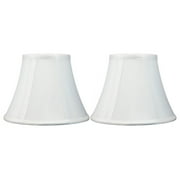 Urbanest Faux Silk Bell Lamp Shade, 5x9x7", Off White, Set of 2