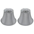 thumbnail image 1 of Urbanest Faux Silk Bell Lamp Shade, 5x9x7", Silver, Set of 2, 1 of 1