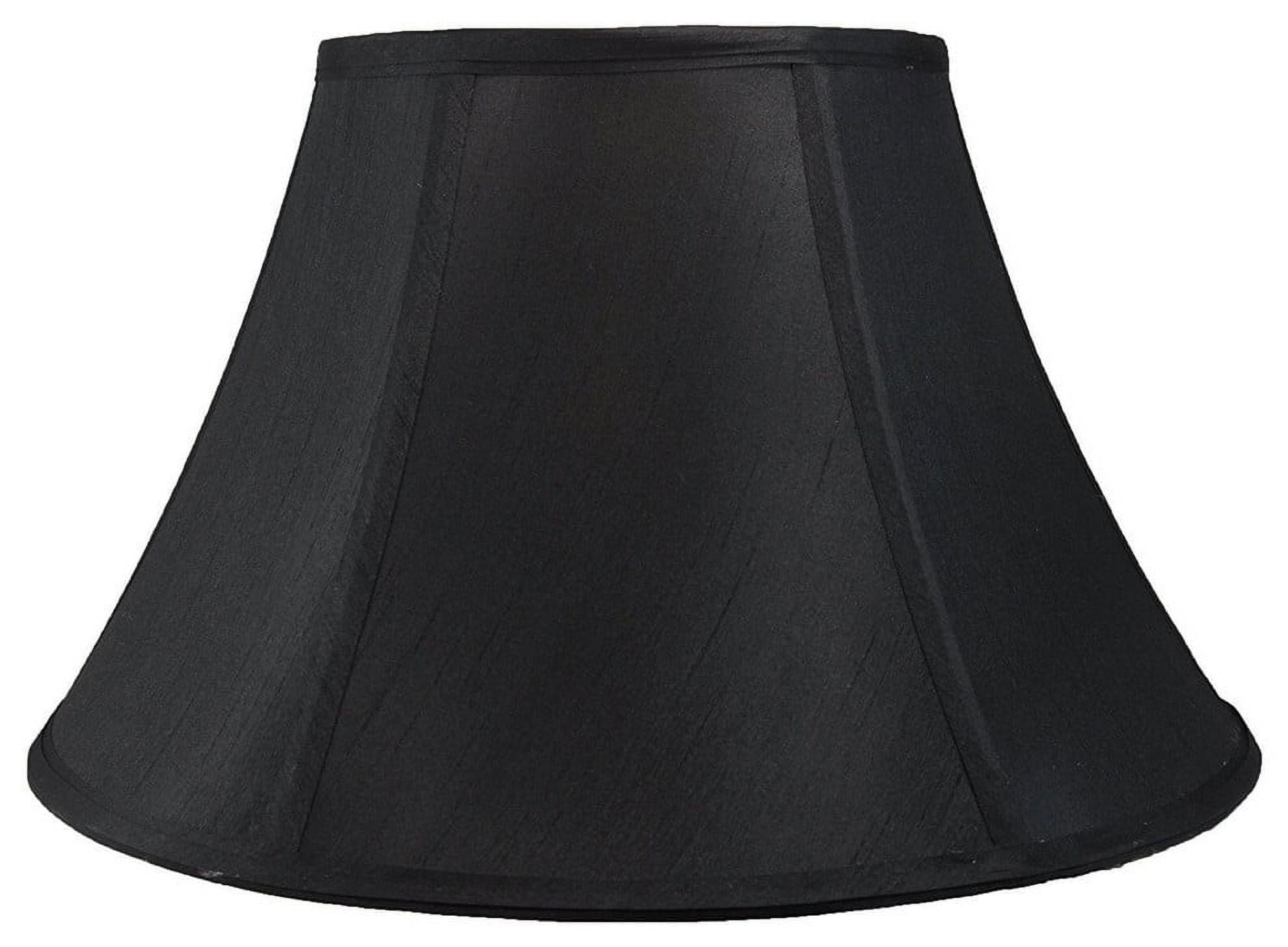 Urbanest Faux Silk Bell Lamp Shade, 8x16x10", Black