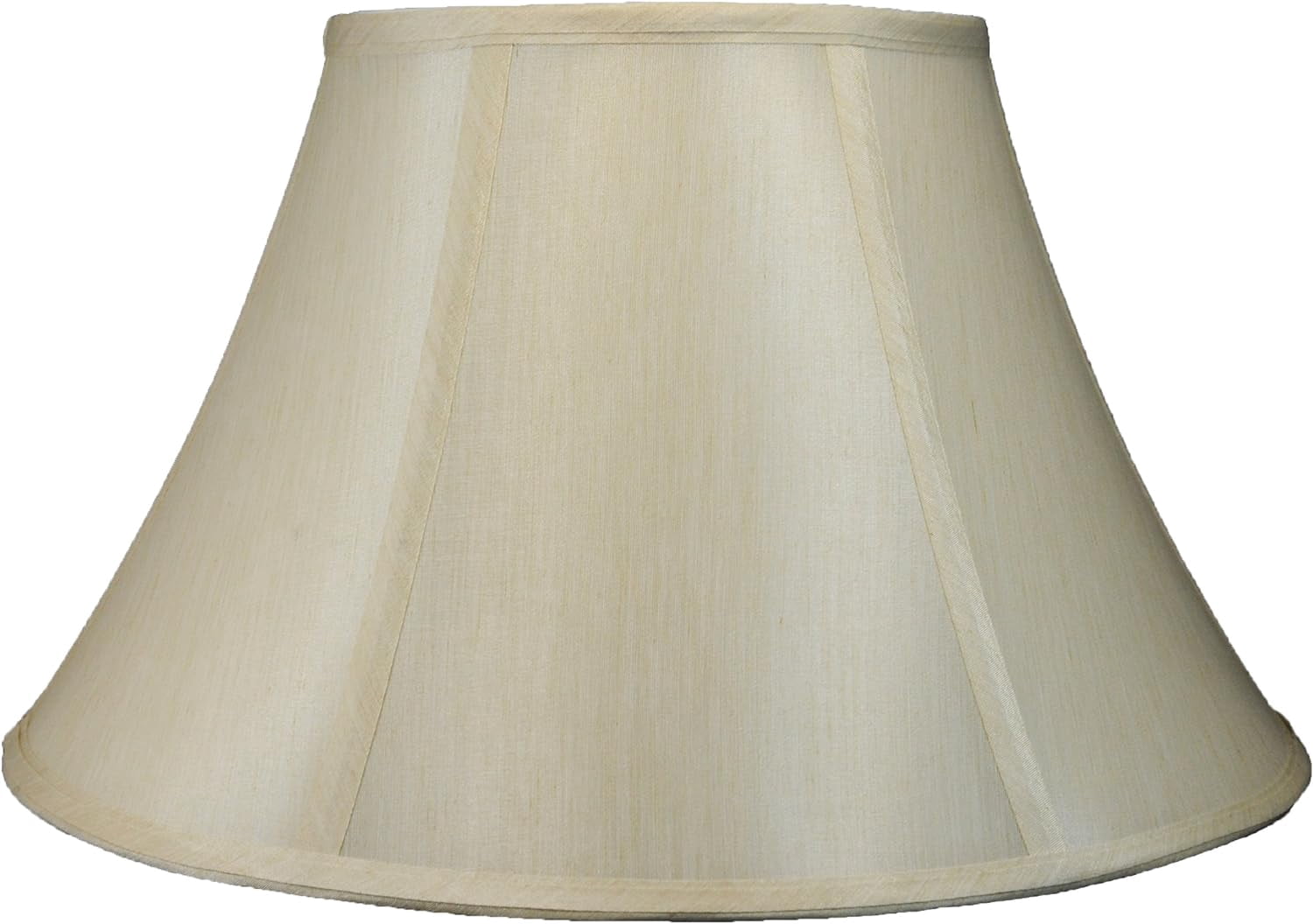 Urbanest Softback Faux Silk Bell Lampshade – 8" Top x 16" Bottom x 10" Slant Height – Cream Tone – Spider Fitter-Classic Lampshade for Table Lamps, Floor Lamps & Accent Lighting- 1 Piece