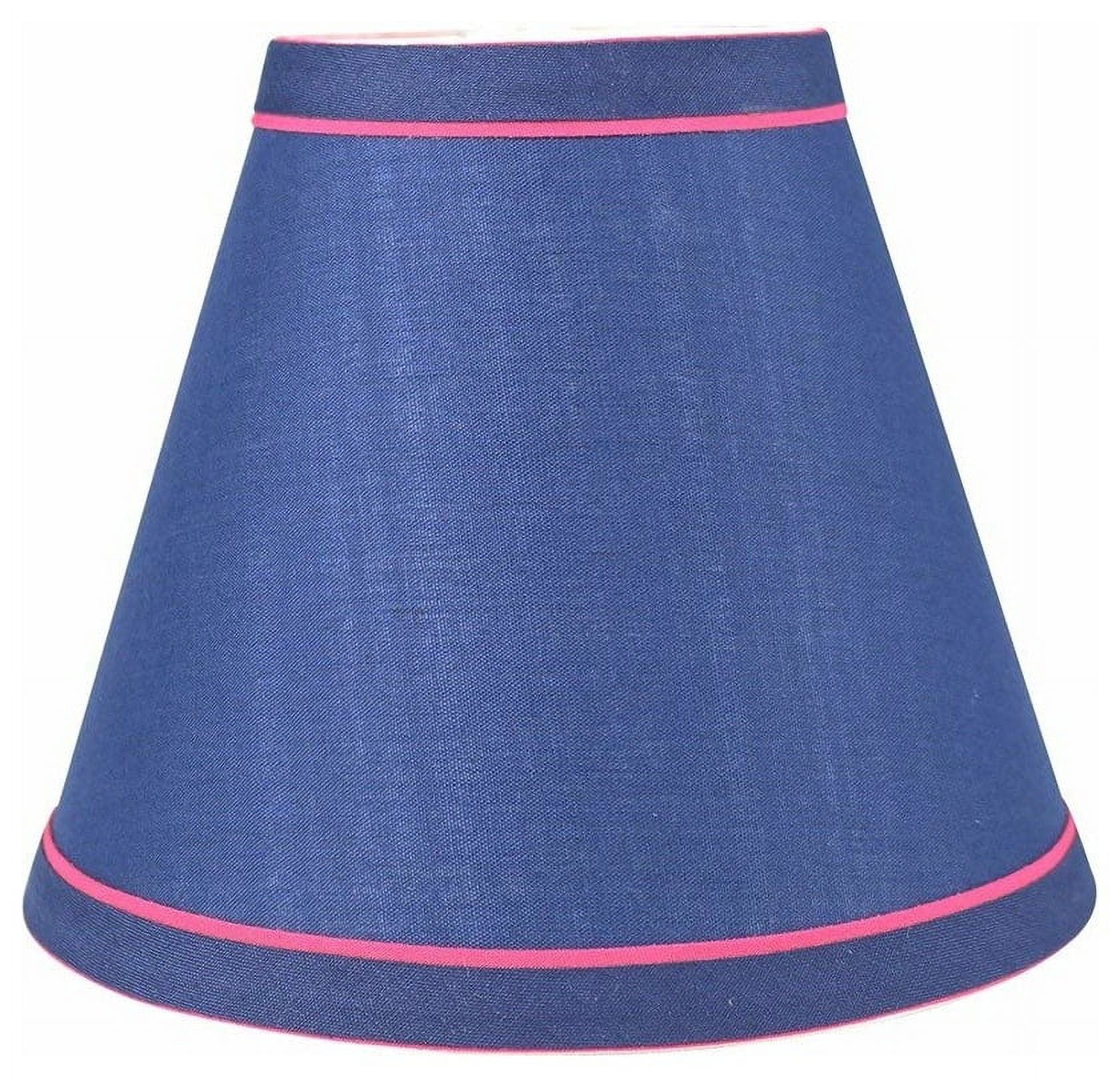 Urbanest Faux Silk Chandelier Lamp Shade, 3x6x5", Navy Blue With