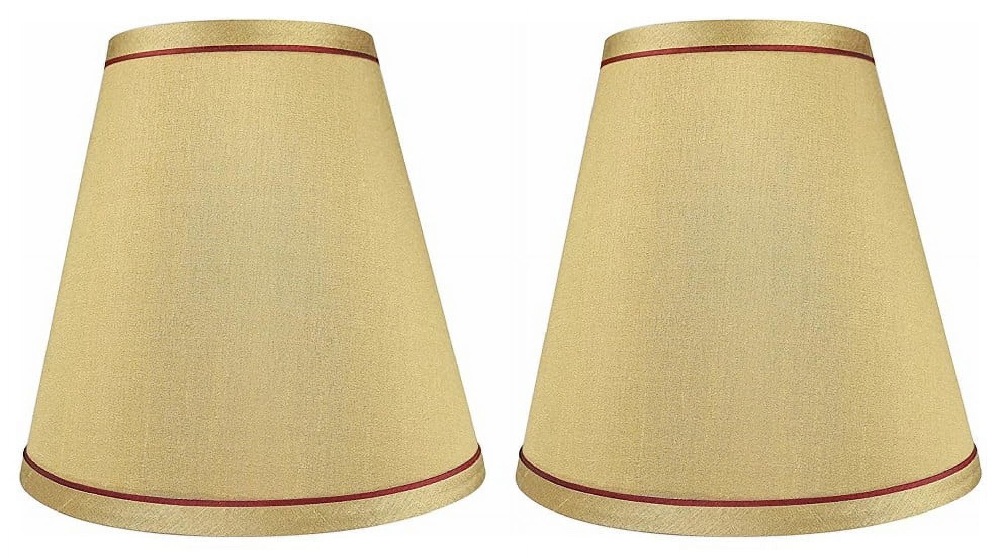 Urbanest Faux Silk Empire Lamp Shade 5x9x8.5", Gold, Set of 2