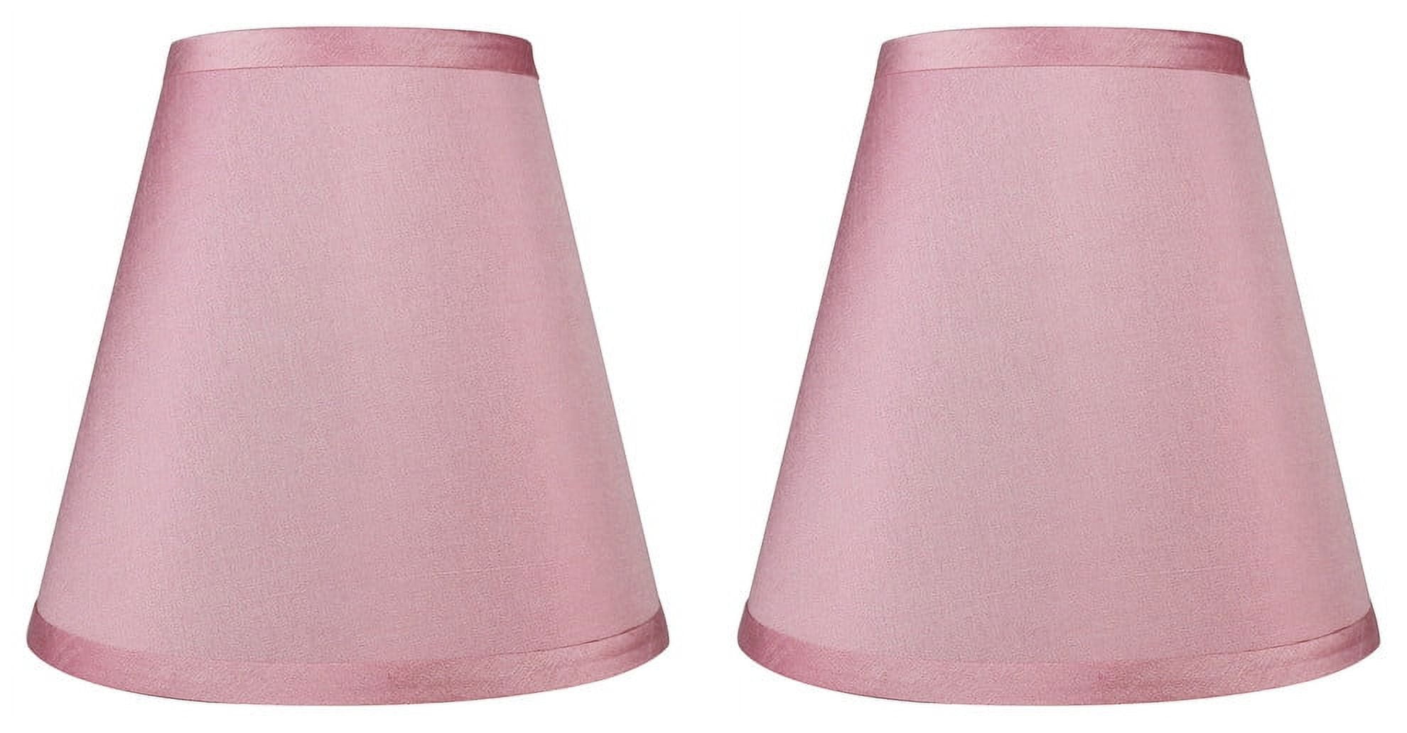 Urbanest Faux Silk Empire Lamp Shade 5x9x8.5", Pink, Set of 2