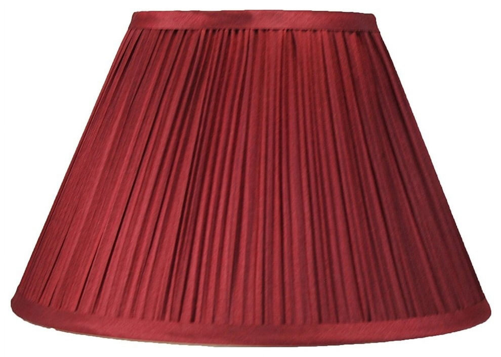 Urbanest Faux Silk Mushroom Pleated Lamp Shade, 8x16x10", Burgundy