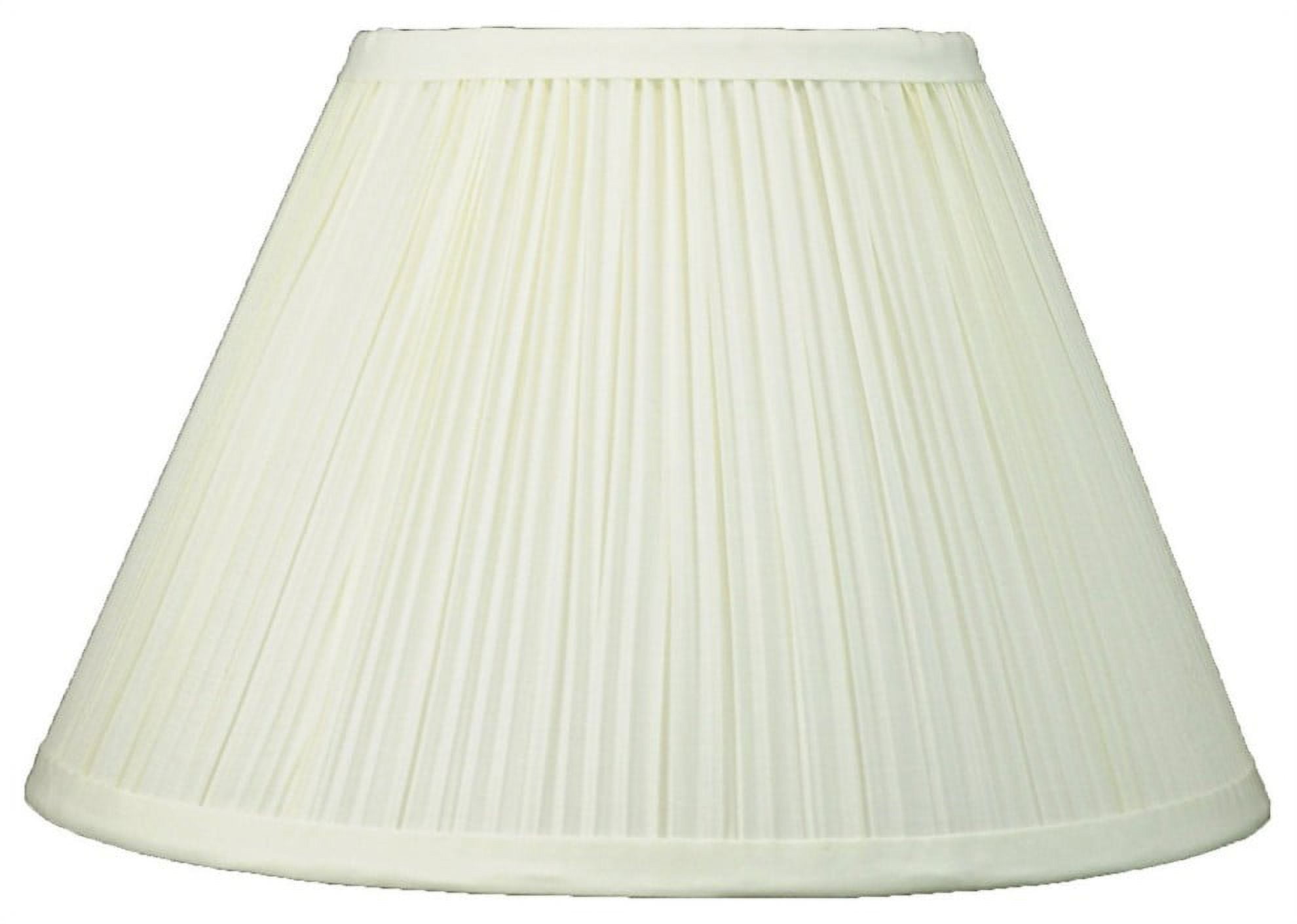 Urbanest Faux Silk Mushroom Pleated Lamp Shade, 8x16x10", Eggshell
