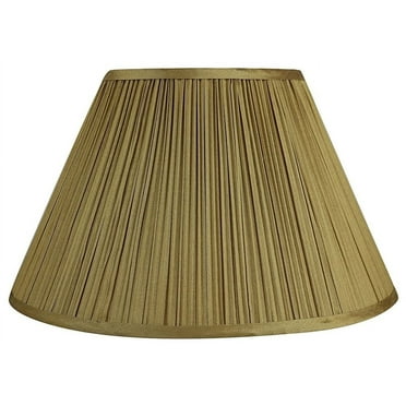Urbanest Faux Silk Mushroom Pleated Lamp Shade, 8x16x10", Gold