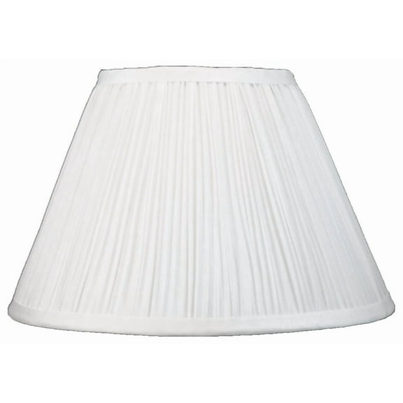 Urbanest Faux Silk Mushroom Pleated Lamp Shade, 8x16x10", Off White