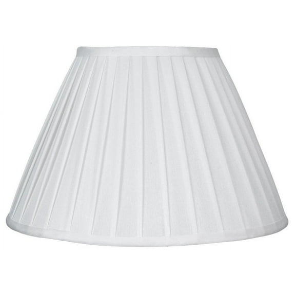 Urbanest Faux Silk Side Pleat Lamp Shade, 7x14x9", Off White