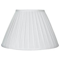 Urbanest Faux Silk Side Pleat Lamp Shade, 8x16x10", Off White