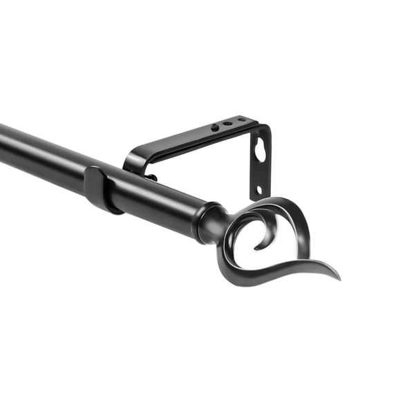 Urbanest Flame Single Curtain Rod and Hardware Set