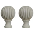 thumbnail image 1 of Urbanest Fluted Ball Lamp Finial, 2 1/8" Tall, Antique White, Set of 2, 1 of 1