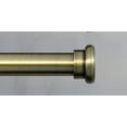 thumbnail image 1 of Urbanest Adjustable Single Curtain Rod Set Forged Iron Button Finials – 3/4-Inch Diameter, With Antique Brass Rod, 84–120 Inches, 1 of 2