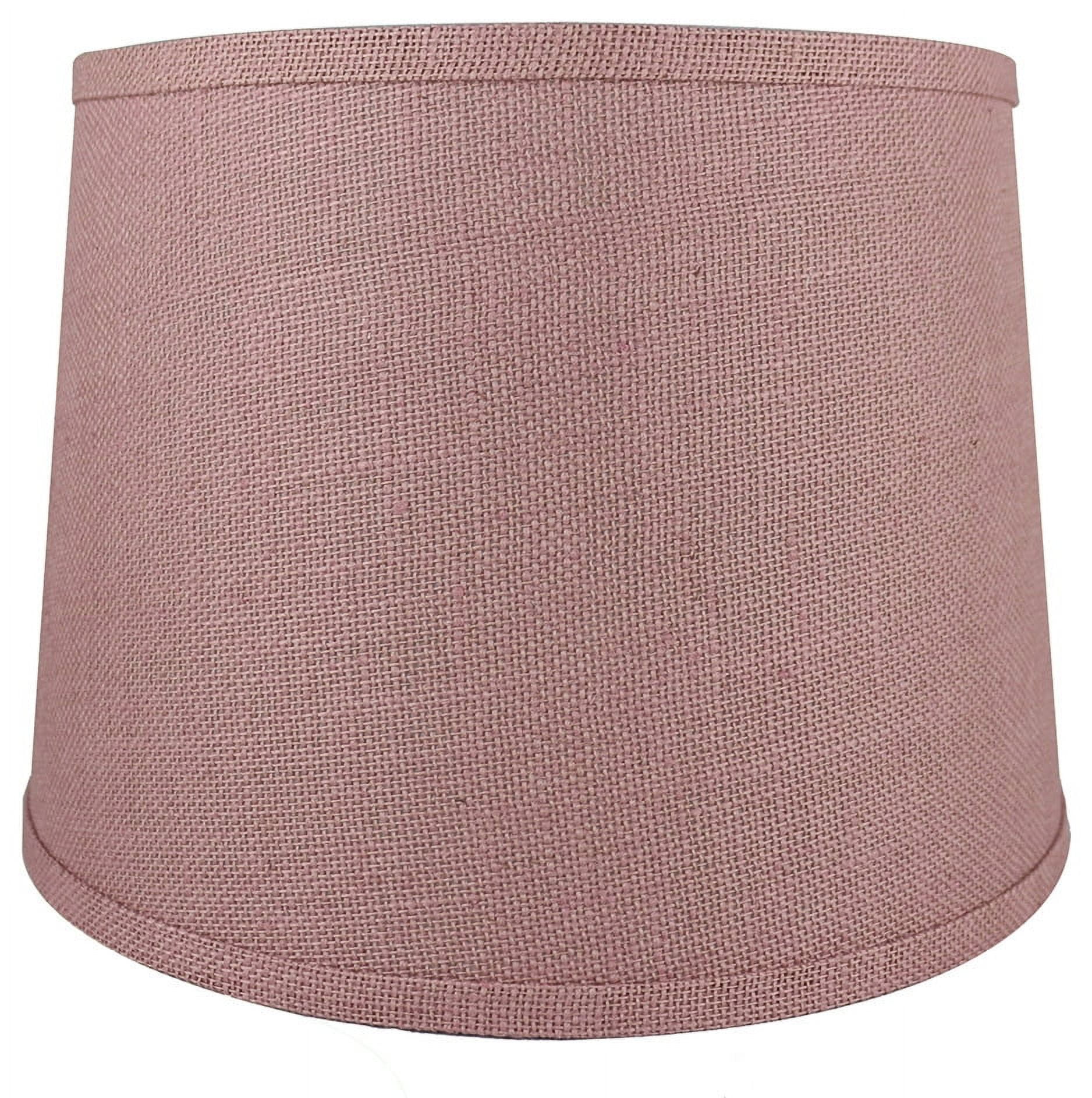 Urbanest French Drum Burlap Lampshade, 10"x12"8.5", Dusty Rose