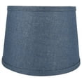 thumbnail image 1 of Urbanest French Drum Burlap Lampshade, 10"x12"x8.5", Denim Blue, 1 of 2