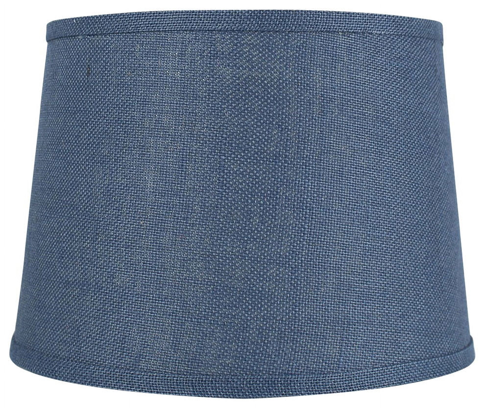 Urbanest French Drum Burlap Lampshade, 12"x14"x10", Denim Blue