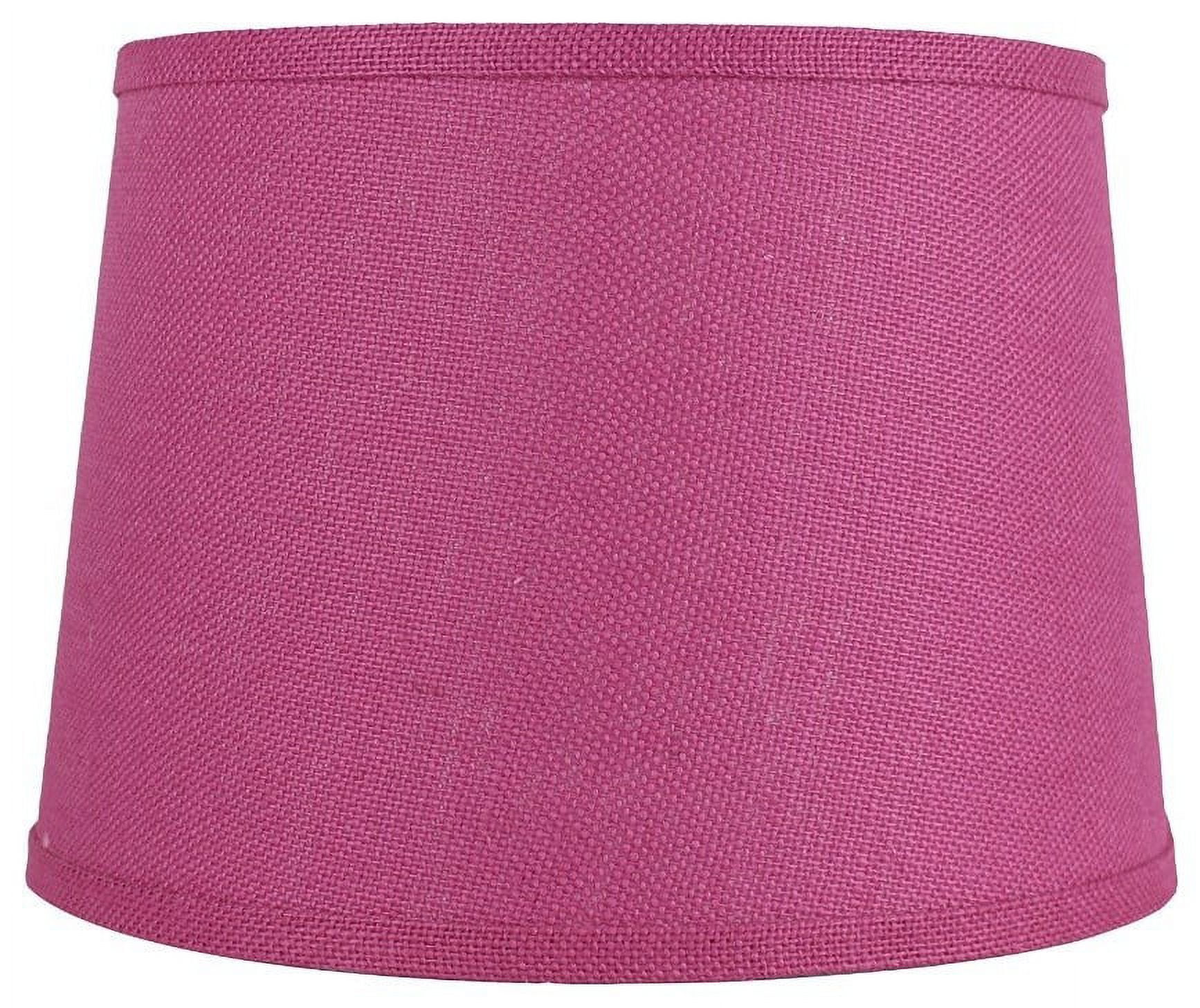 Urbanest French Drum Burlap Lampshade, 12"x14"x10", Fuchsia