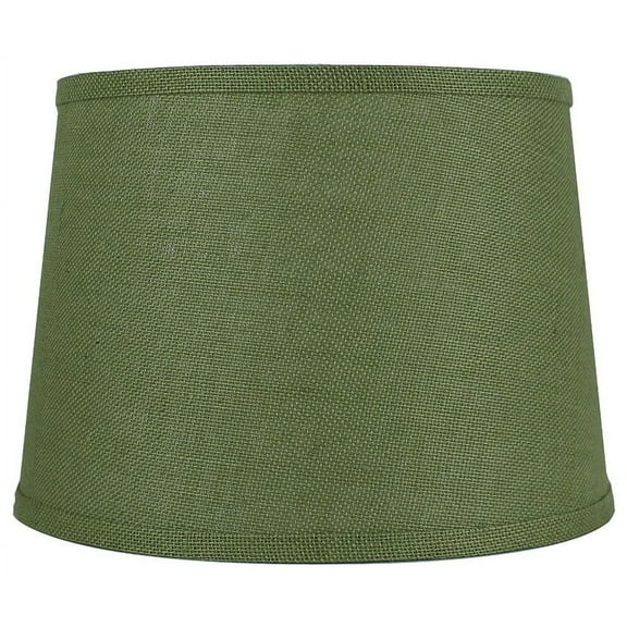 Urbanest French Drum Burlap Lampshade, 12"x14"x10", Khaki Green