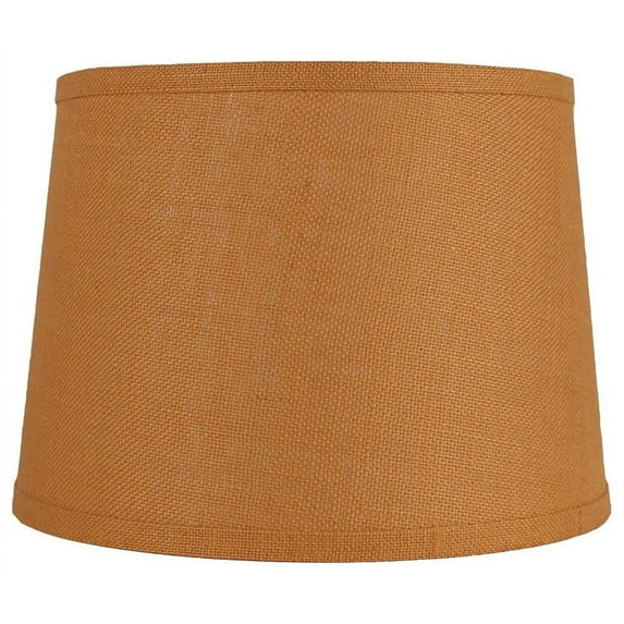 Urbanest French Drum Burlap Lampshade, 12"x14"x10", Tangerine