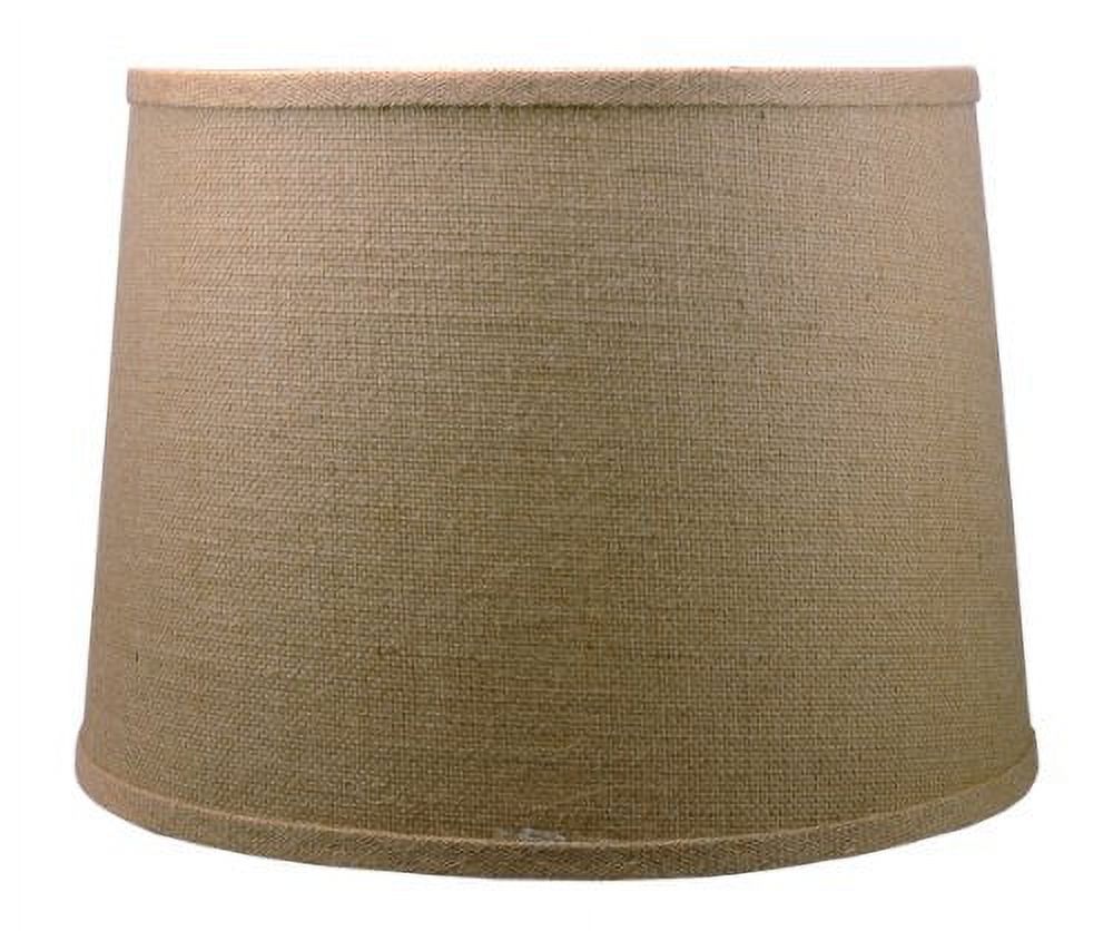 Urbanest French Drum Burlap Lampshade, 14-inch by 16-inch by 11-inch ...
