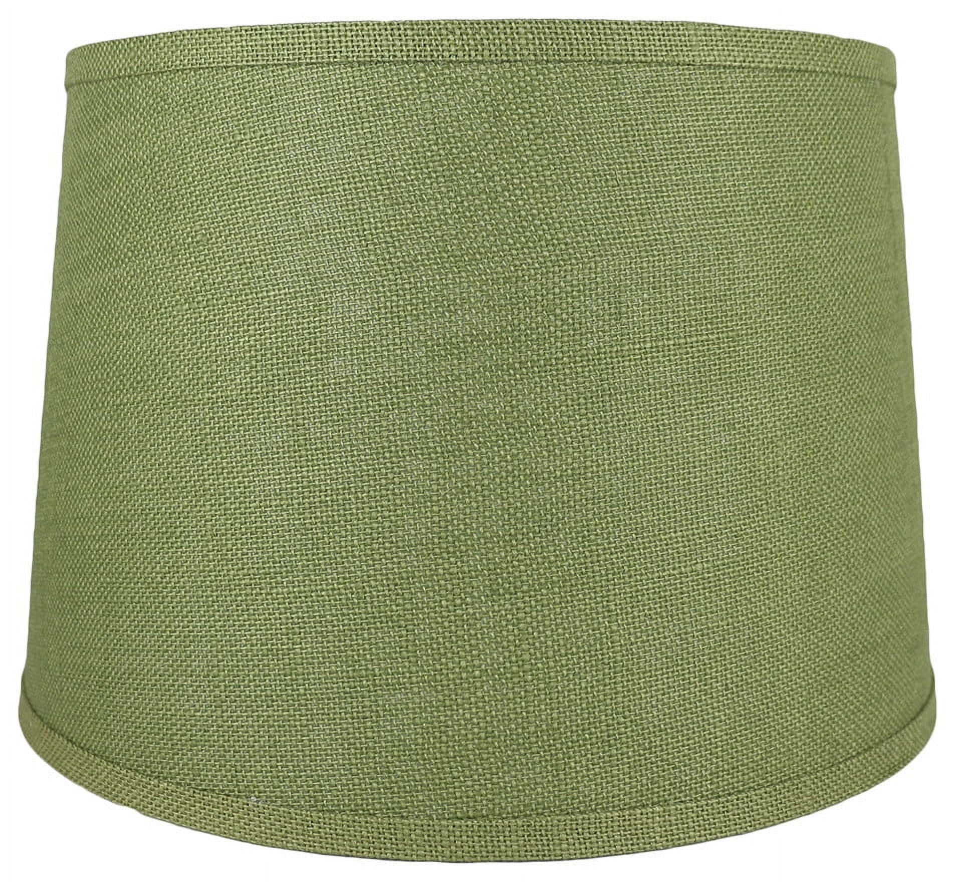 Urbanest French Drum Burlap Lampshade, 14"x16"x11", Khaki Green
