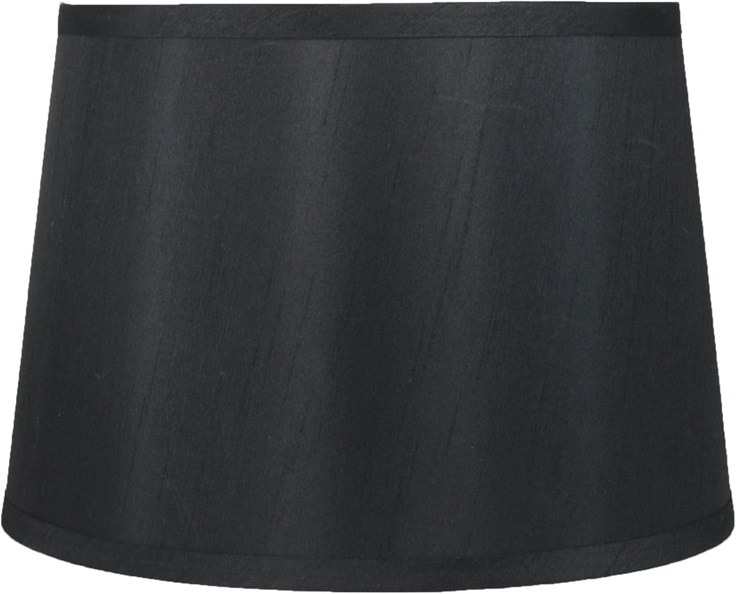 Urbanest Hardback Faux Silk French Drum Lampshade – 10" Top x 12" Bottom x 8.5" Slant Height – Black Tone – Spider Fitter- Classic Lampshade for Table Lamps, Floor Lamps & Accent Lighting- 1 Piece