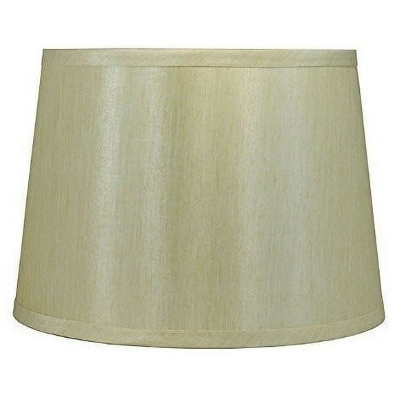 Urbanest French Drum Faux Silk Lamp Shade, 10x12x8.5", Cream