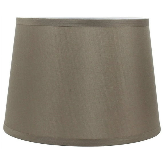 Urbanest French Drum Faux Silk Lamp Shade, 10x12x8.5", Taupe