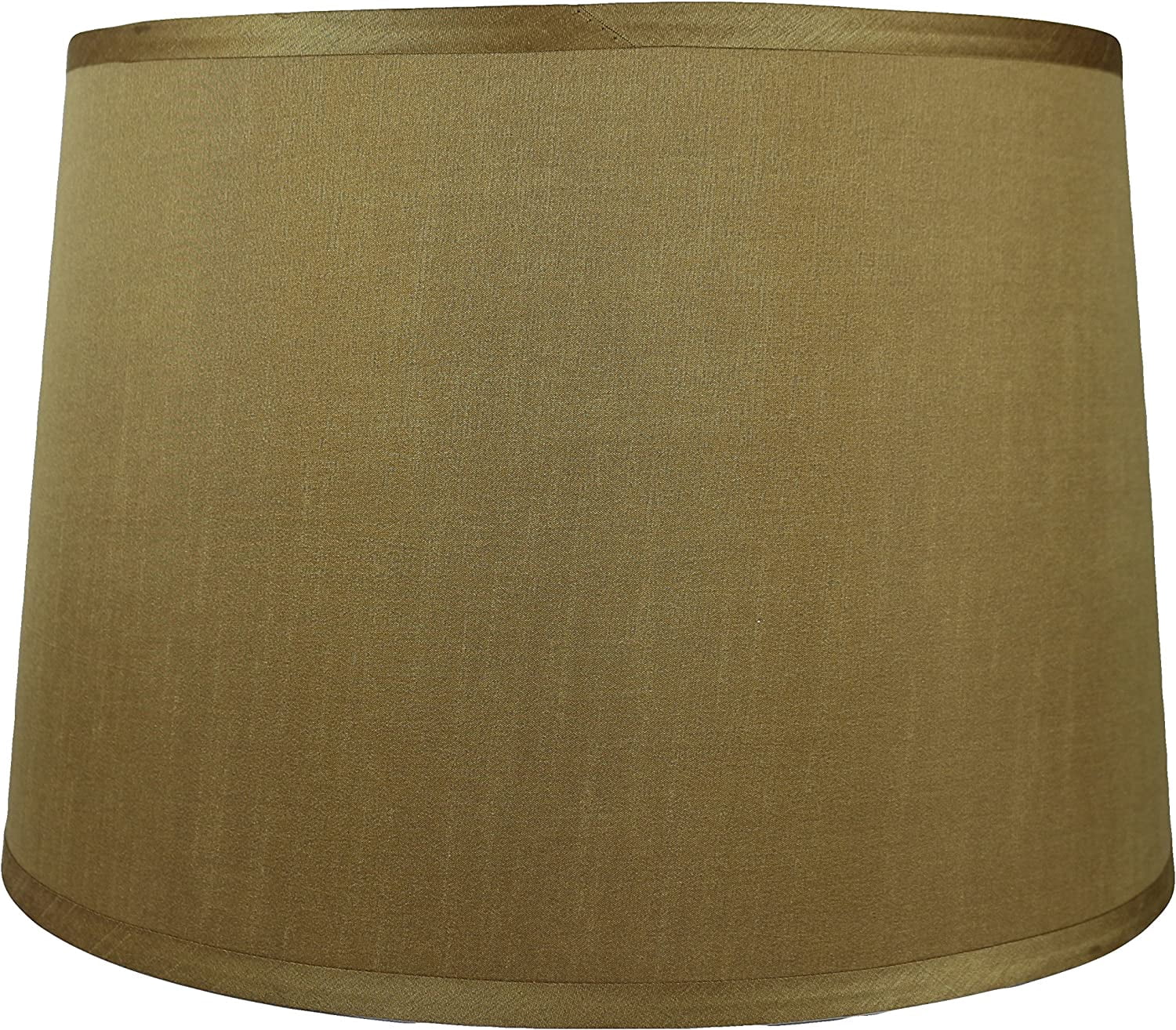 Urbanest Hardback Faux Silk French Drum Lampshade – 12" Top x 14" Bottom x 10" Slant Height – Gold Tone –Spider Fitter- Classic Lampshade for Table Lamps, Floor Lamps & Accent Lighting- 1 Piece