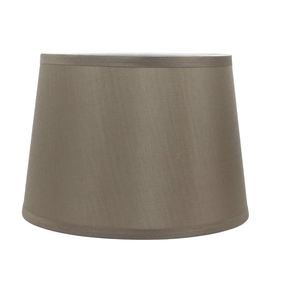 Urbanest Hardback Faux Silk French Drum Lampshade – 14" Top x 16" Bottom x 11" Slant Height – Taupe Tone – Spider Fitter- Classic Lampshade for Table Lamps, Floor Lamps & Accent Lighting- 1 Piece