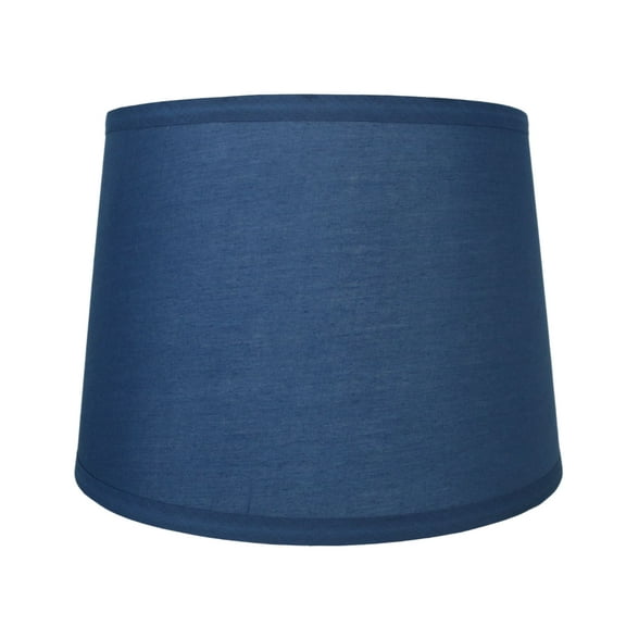 Urbanest French Drum Lamp Shade, Cotton, 12x14x10", Navy blue