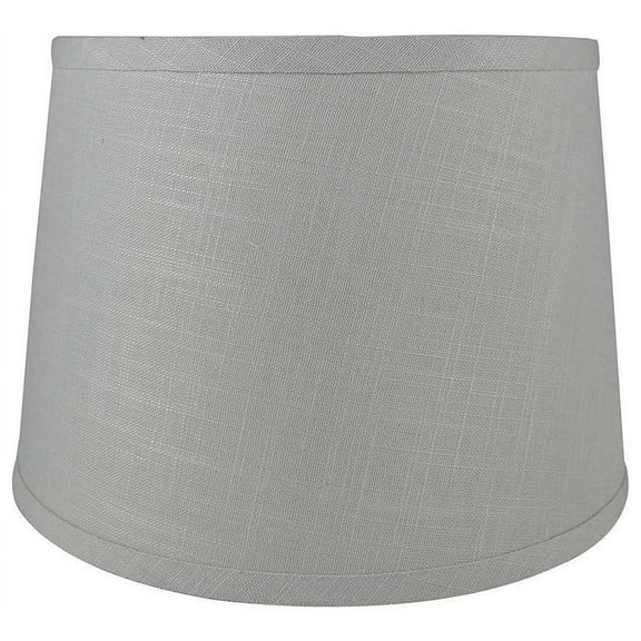 Urbanest French Drum Lamp Shade, Light Gray Linen, 10x12x8.5"