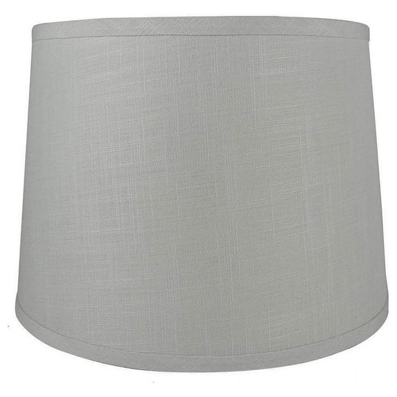 Urbanest French Drum Lamp Shade, Light Gray Linen, 12x14x10"