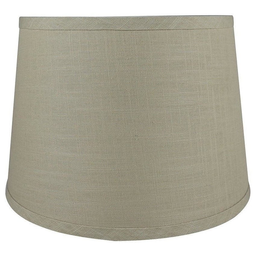 Urbanest French Drum Lamp Shade, Light Natural Linen, 10x12x8.5"