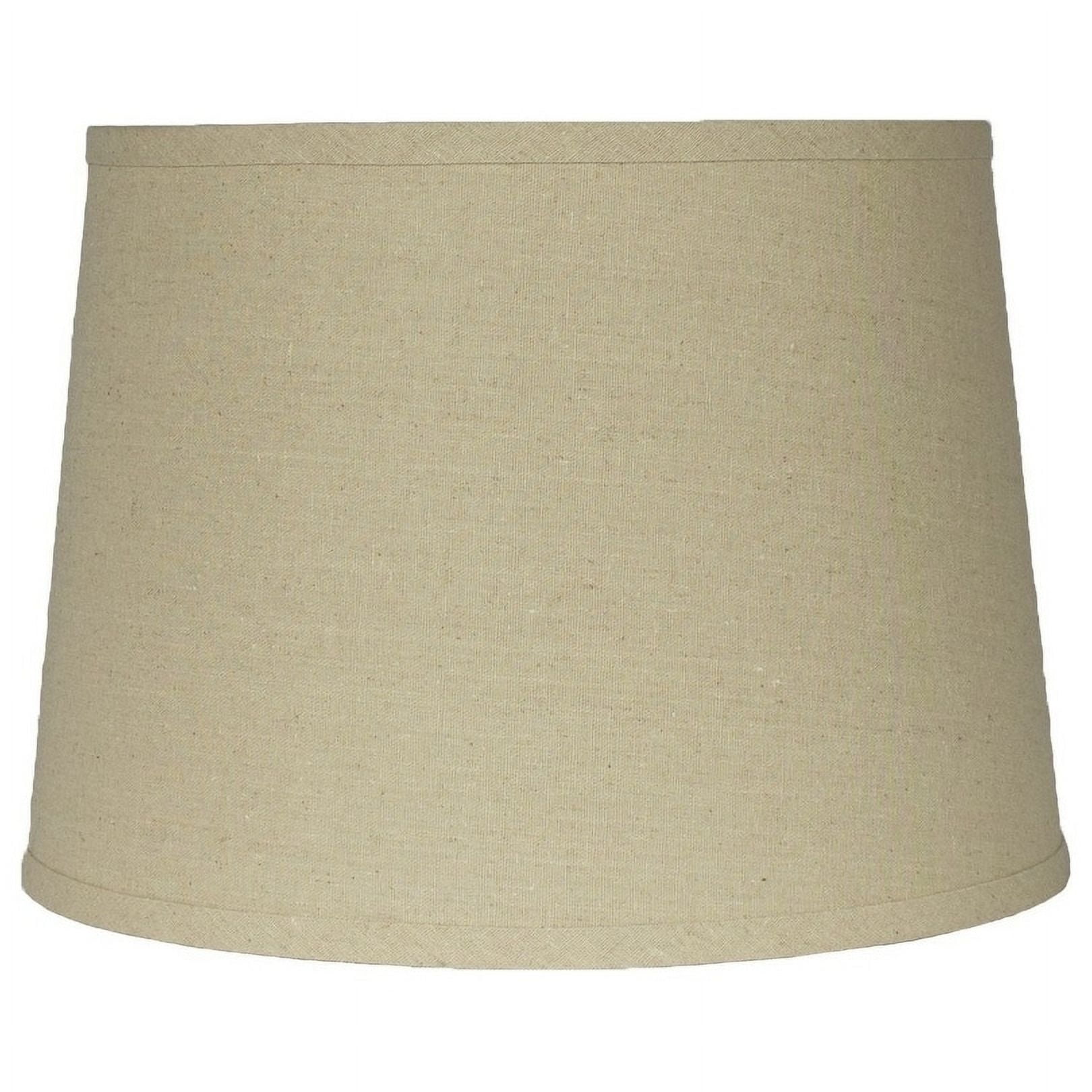 Urbanest French Drum Lamp Shade,Textured Flax Linen, 10x12x8.5", Natural