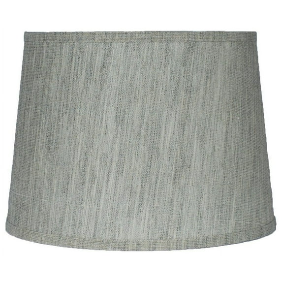 Urbanest French Drum Lamp Shade, Textured Linen, 14x16x11", Brown Flax