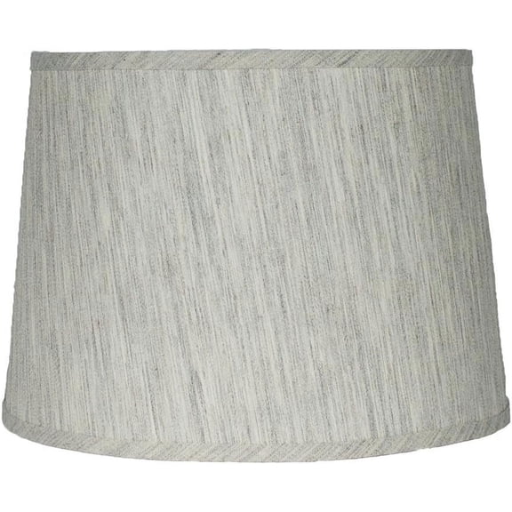 Urbanest Hardback Linen French Drum Lampshade – 14" Top x 16" Bottom x 11" Slant Height – Gray Tone – Spider Fitter- Classic Lampshade for Table Lamps, Floor Lamps & Accent Lighting- 1 Piece